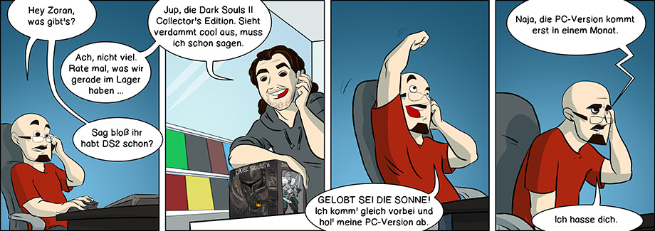 Piece of Me. Ein Webcomic über Dark Souls II und mörderische Vorfreude.