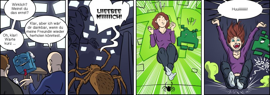 Piece of Me. Ein Webcomic über flache, verliebte Spinnen.