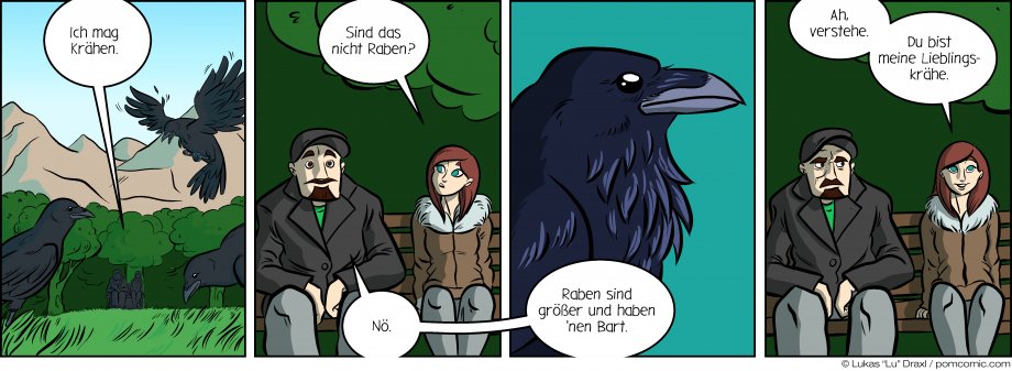 Piece of Me. Ein Webcomic über den Unterschied zwischen Krähen und Raben.