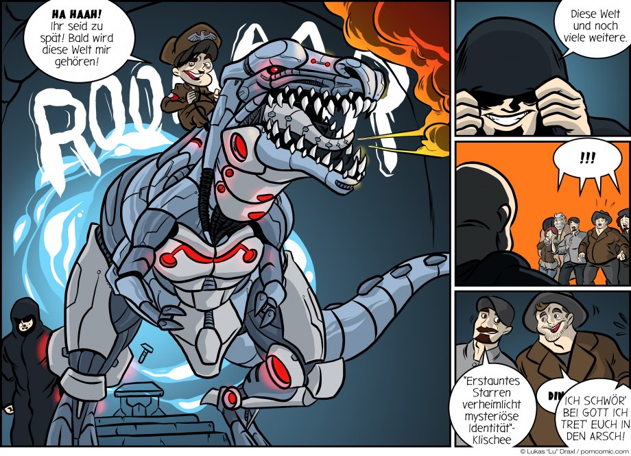 Piece of Me. Ein Webcomic über Hitler auf einem riesigen, metallischen T-Rex. Ja, wirklich.