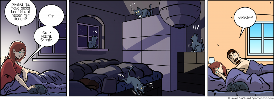 Piece of Me. Ein Webcomic über Katzen in Betten und nächtliche Spaziergänge.