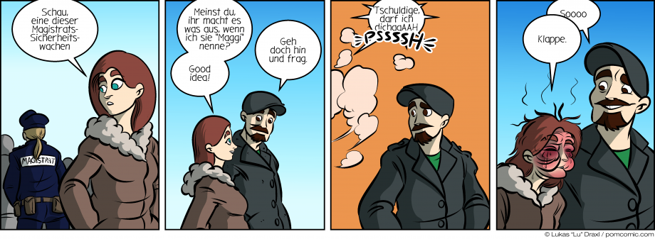 Piece of Me. Ein Webcomic über Stadtwachen und Pfefferspray.