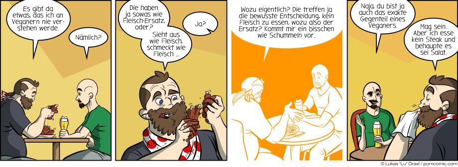 Piece of Me. Ein Webcomic über Fleischersatz und Überlegungen.