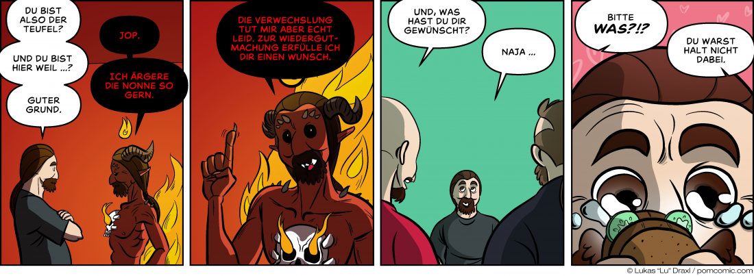Piece of Me. Ein Webcomic über ein Treffen mit dem Teufel und unbeeindruckende Wünsche.