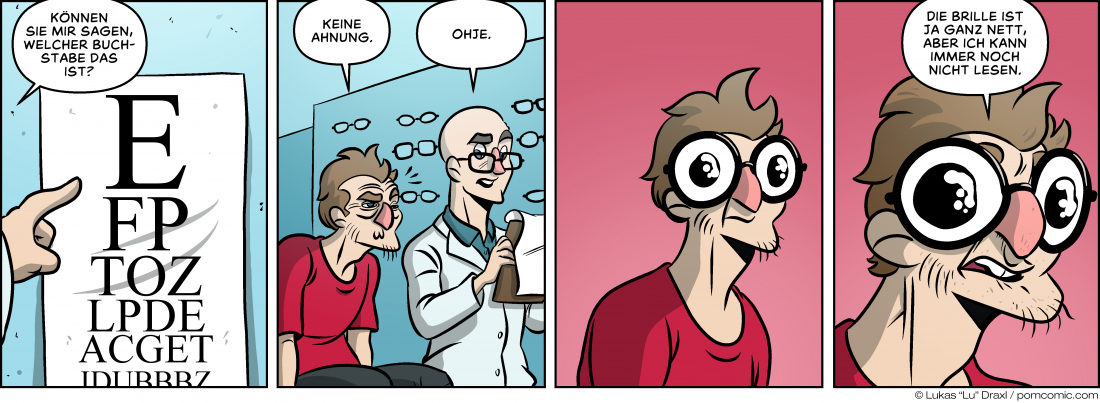 Piece of Me. Ein Webcomic über neue Brillen und Lesbarkeit.
