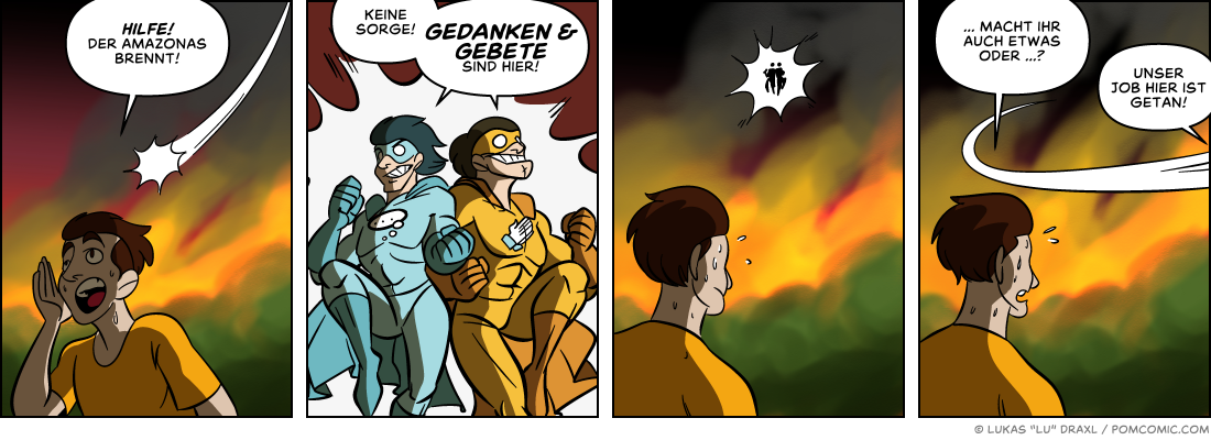 Piece of Me. Ein Webcomic über brennende Regenwälder und nutzlose Superhelden.