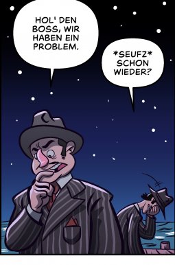 Piece of Me. Ein Webcomic über dumme Mafiosi und Zementschuhe.